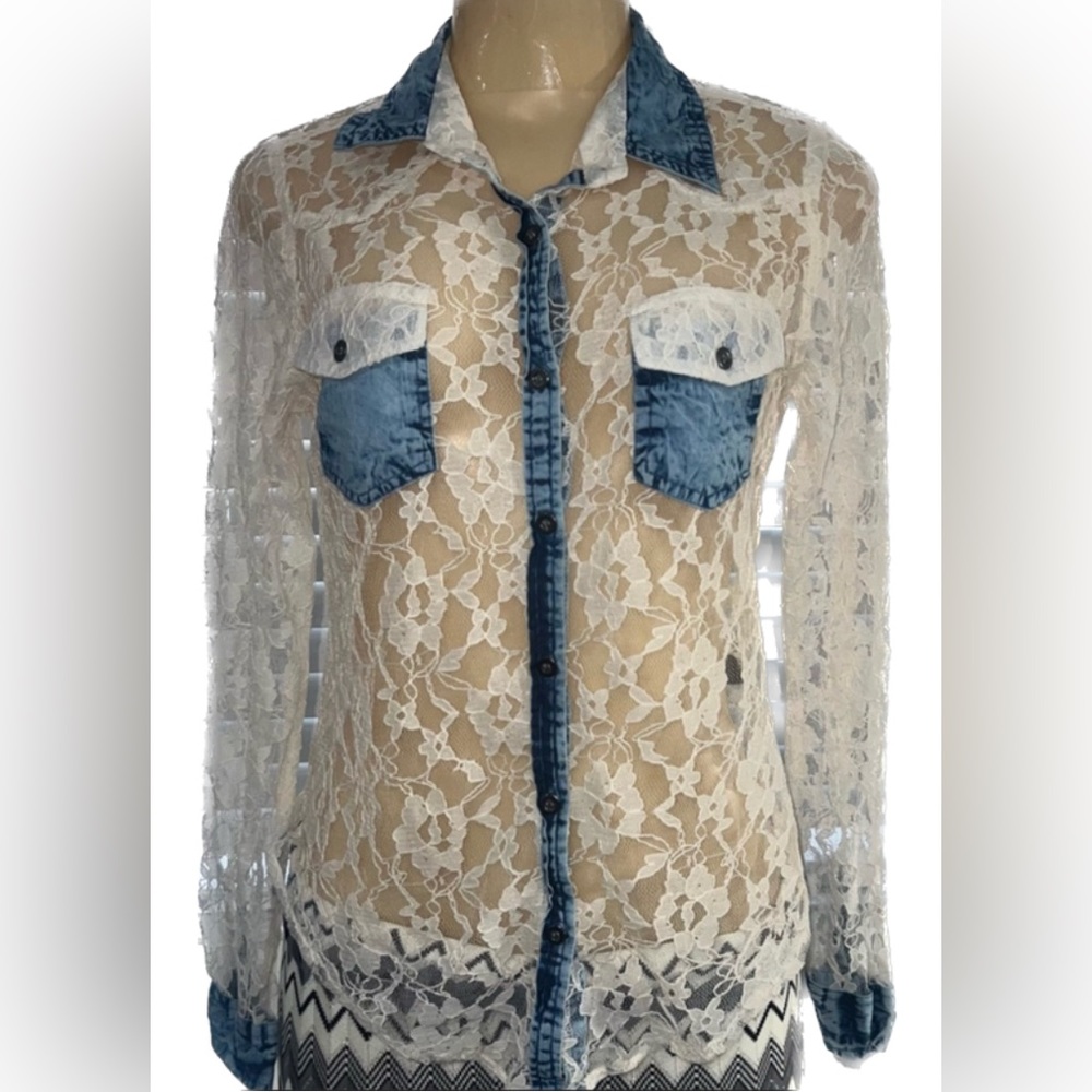 💙⭐️💙Fashion Web long sleeve women blouse